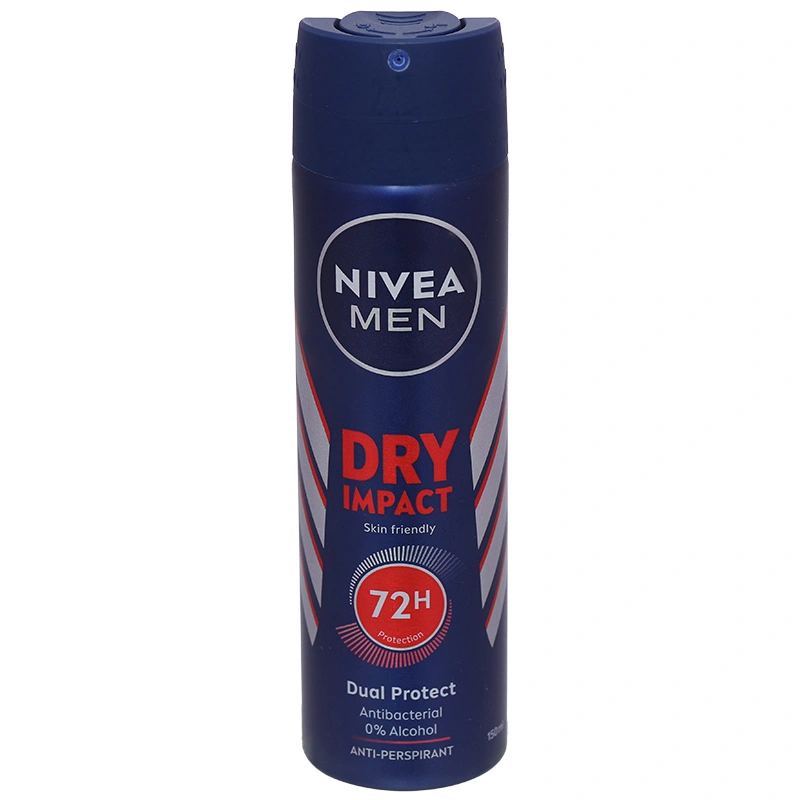 Xịt khử mùi Nivea Men Dry Impact cho nam chai 150ml - 